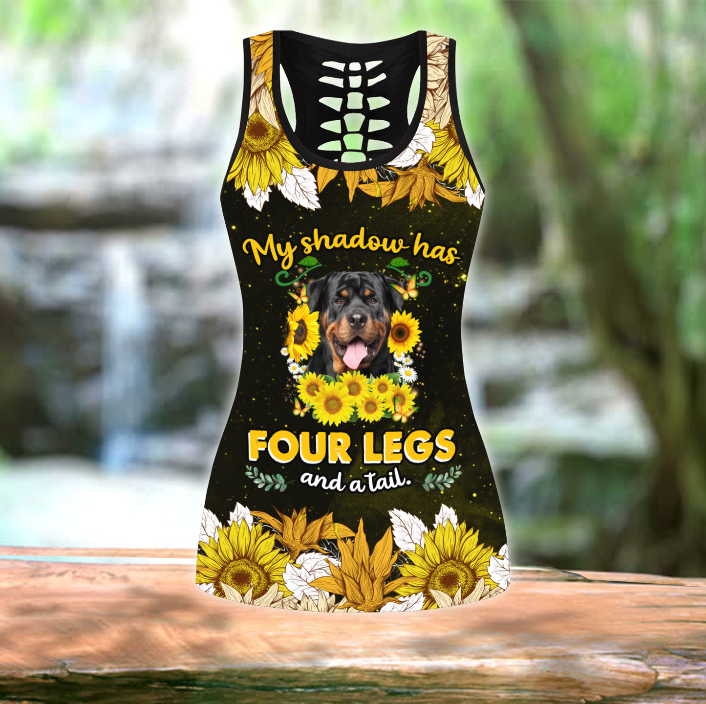 Personalized German Shepherd flowers legging + hollow tank combo ver2 DD14042105