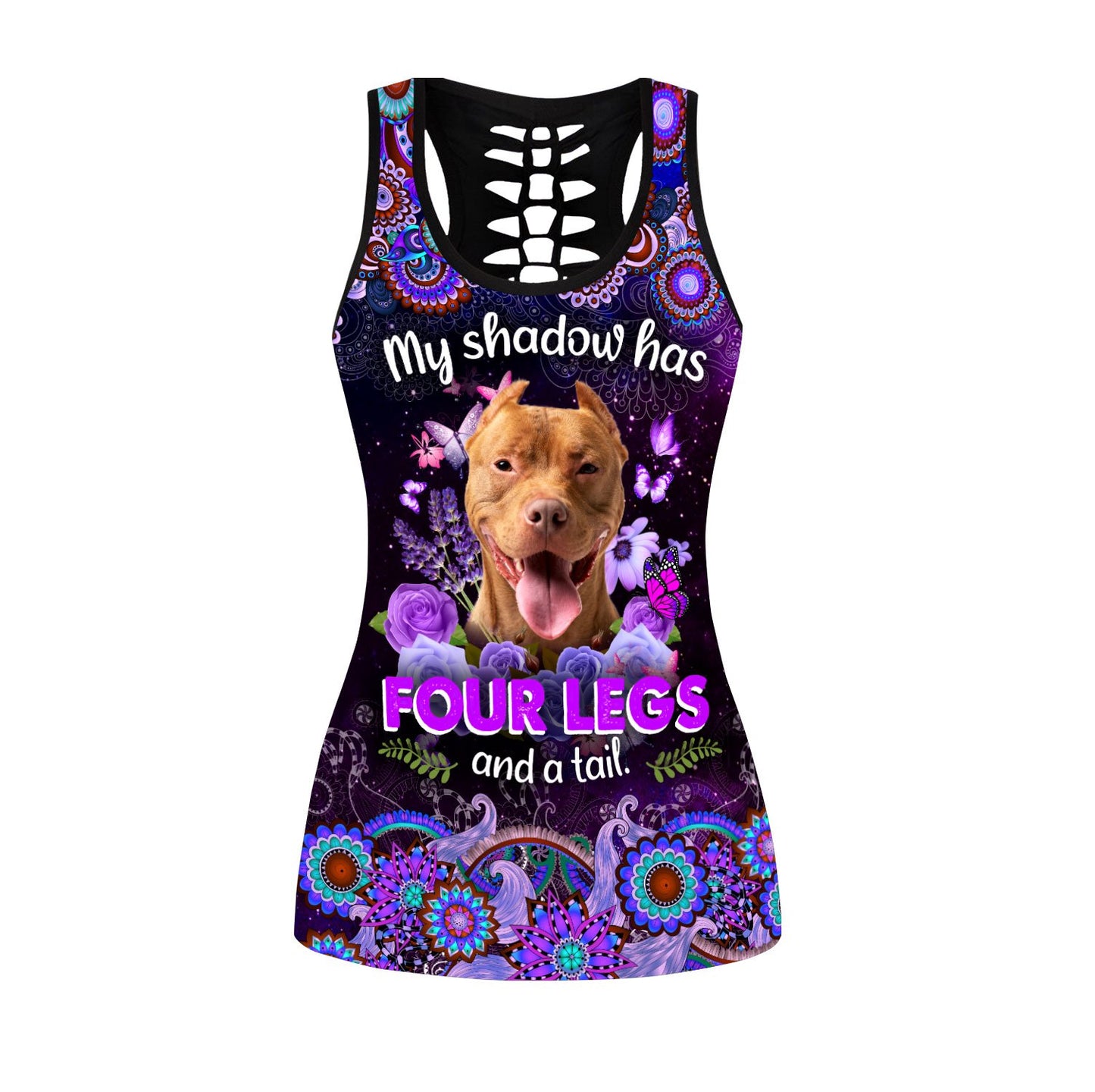 Personalized German Shepherd flowers legging + hollow tank combo ver2 NTN13042102