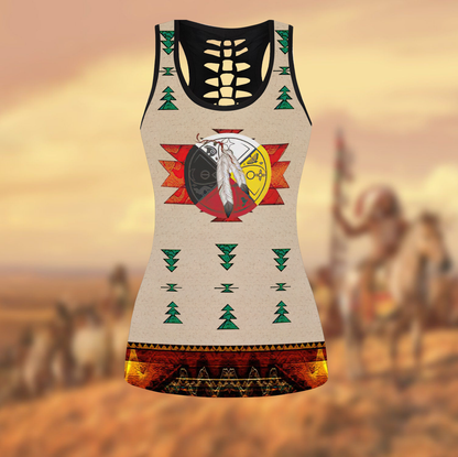 Native American 3D All Over Printed Legging + Hollow Tank