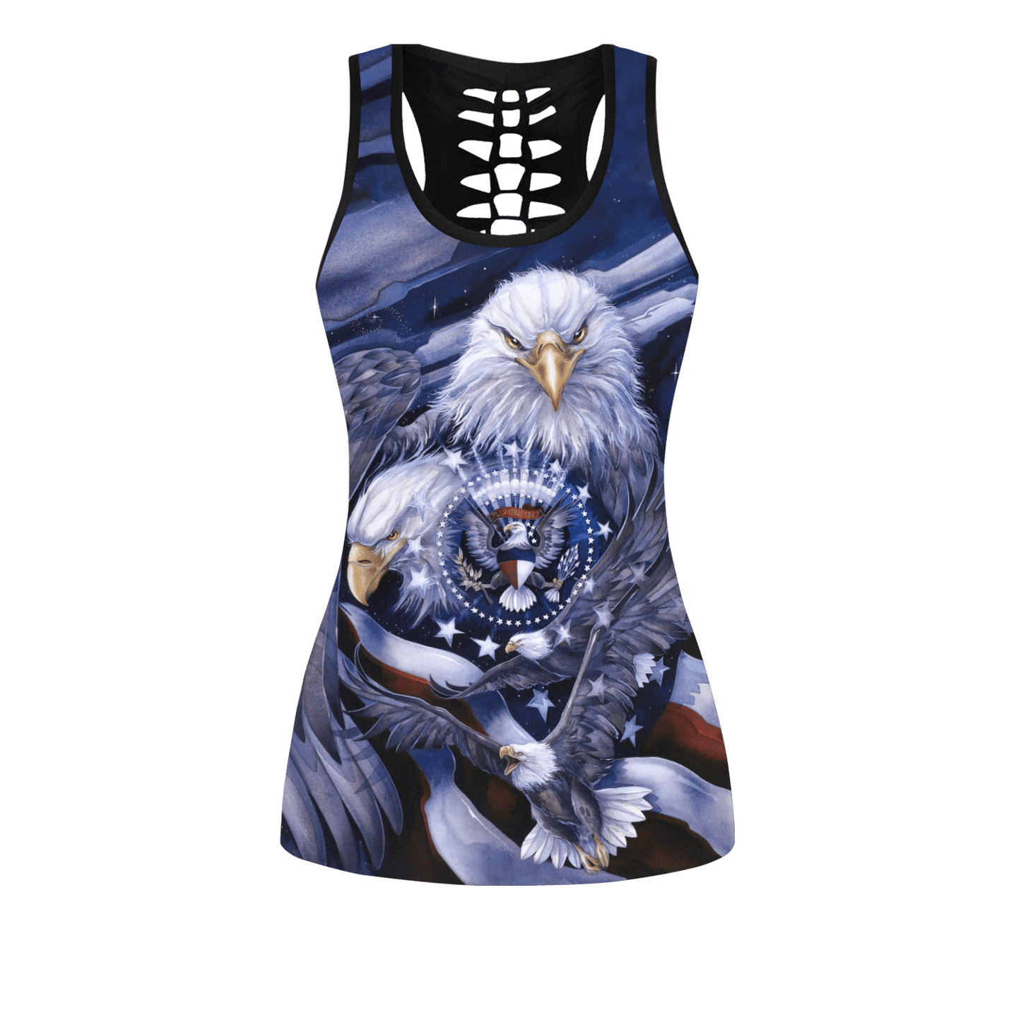 American 3D All Over Printed Legging + Hollow Tank