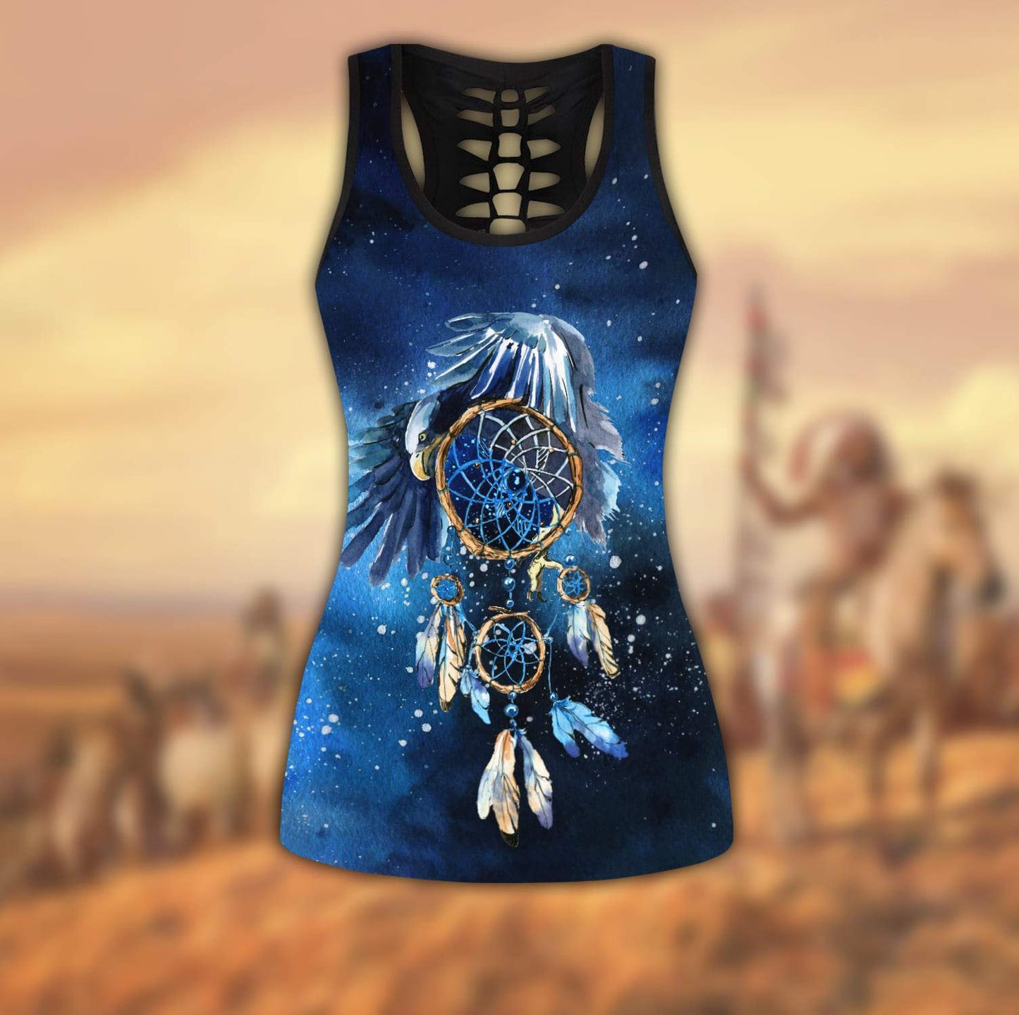 Native American 3D All Over Printed Legging + Hollow Tank