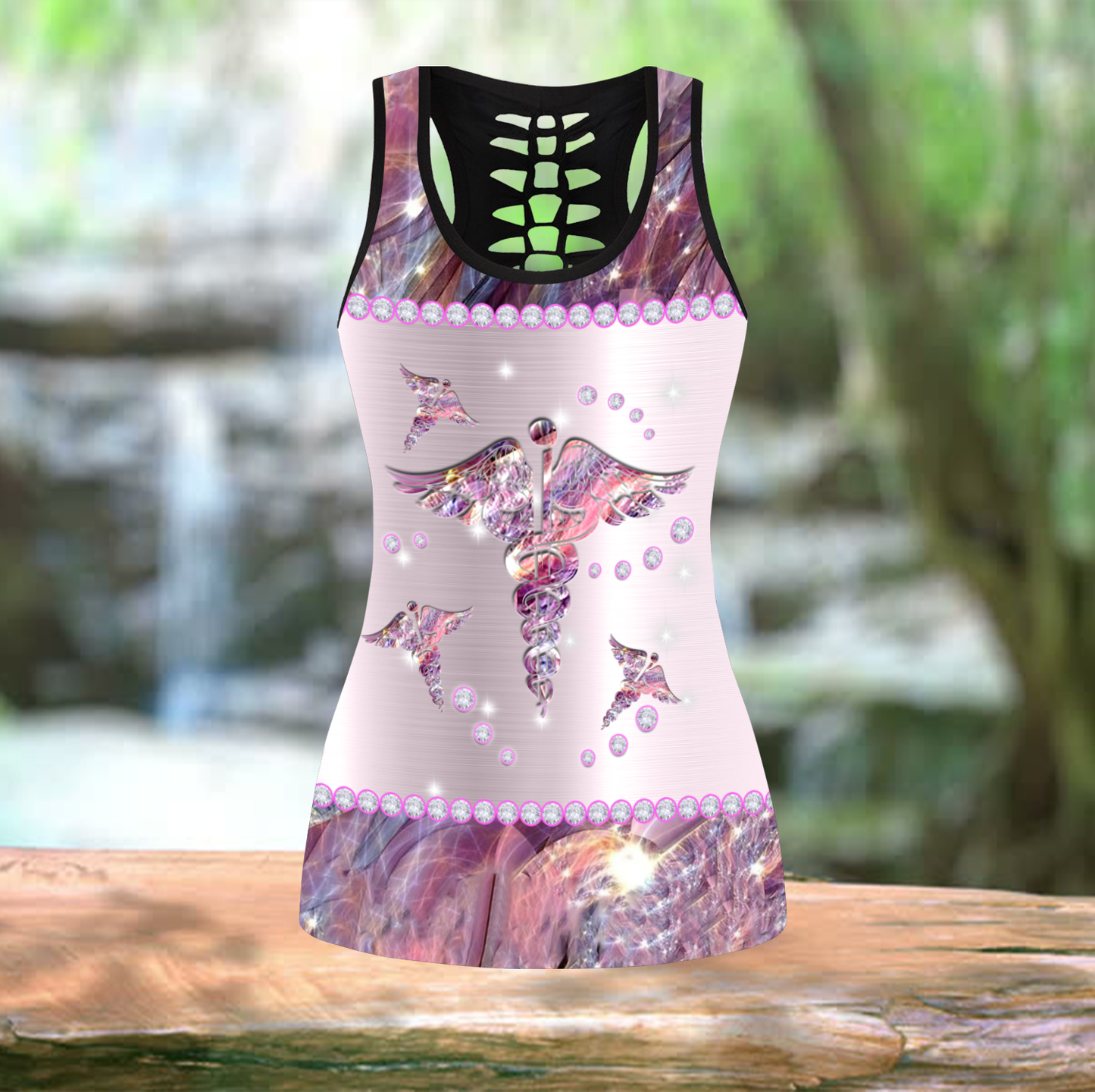 Love Nurse 3D All Over Printed Legging + Hollow Tank