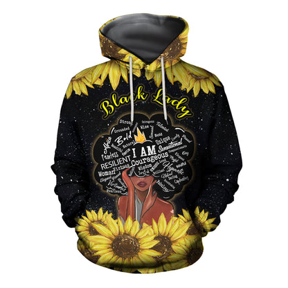 Black Lady: Black Is Beautiful Hoodie And Hoodie Dress NTN08292001