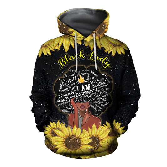 Black Lady: Black Is Beautiful Hoodie And Hoodie Dress NTN08292001