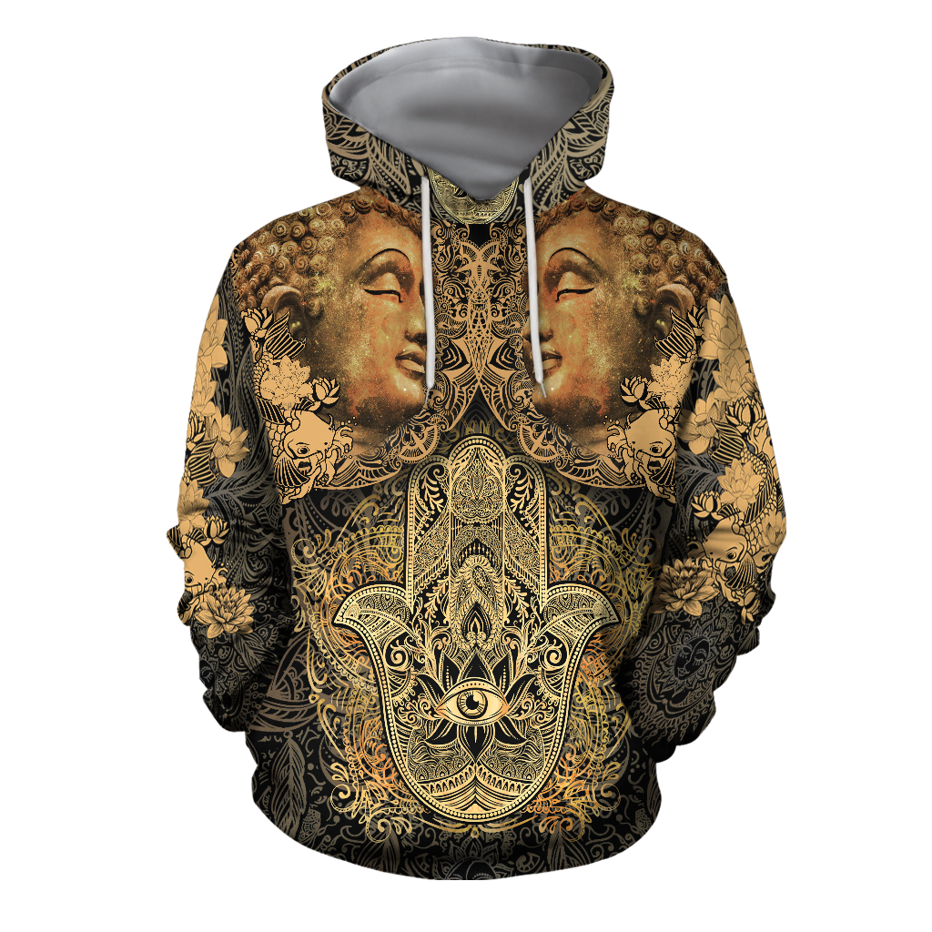 3D All Over Print Buddha Hoodie-Apparel-GP Art-Hoodie-S-Vibe Cosy™