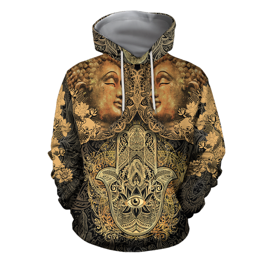 3D All Over Print Buddha Hoodie-Apparel-GP Art-Hoodie-S-Vibe Cosy™