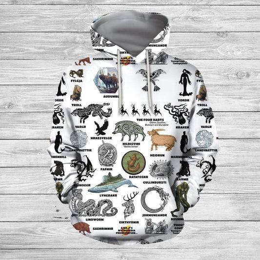 3D All Over Printed Norse Mythology Shirts-Apparel-HP Arts-Hoodie-S-Vibe Cosy™