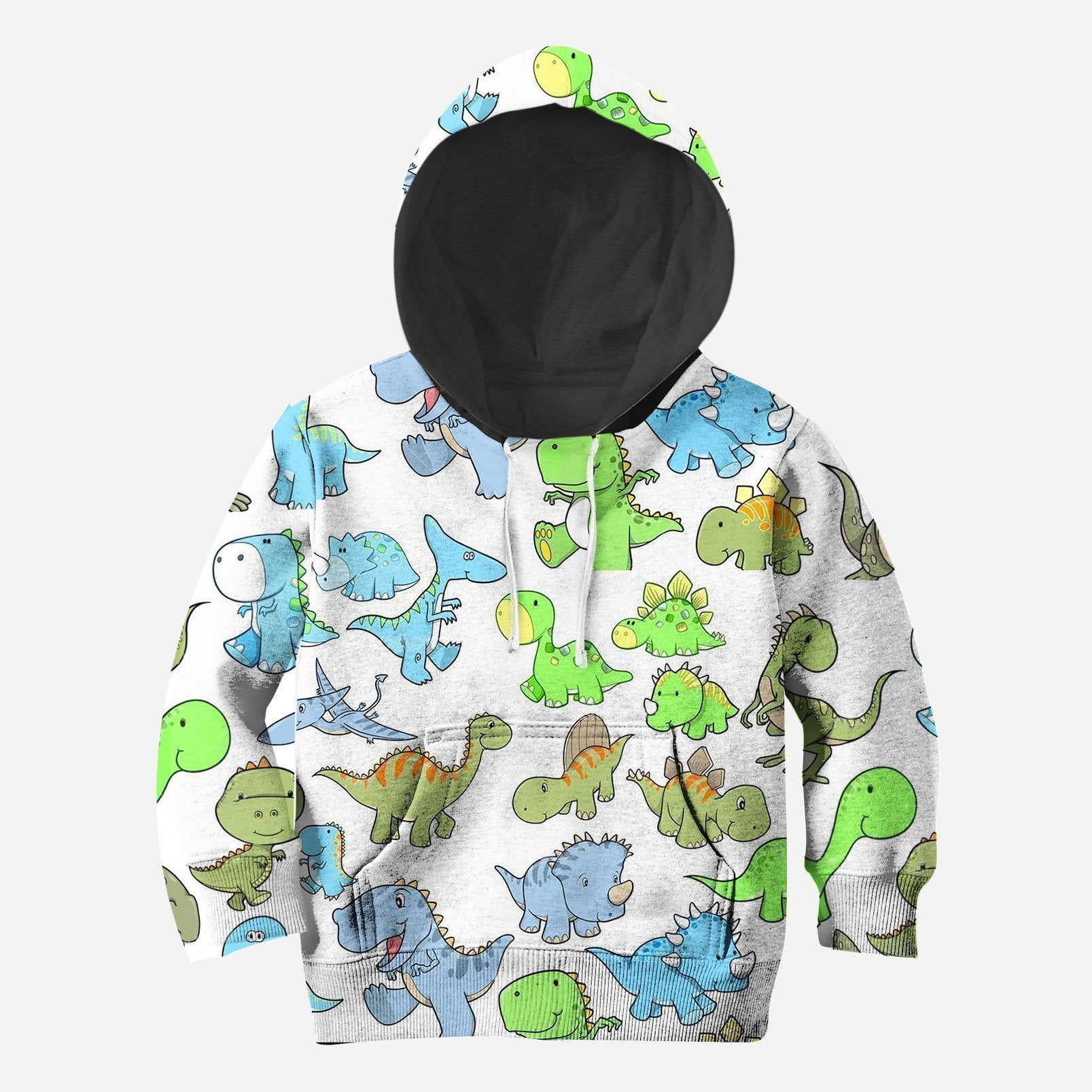 Kid 3D All Over Printed Beautiful Dinosaur-Apparel-HP Arts-Hoodie-TODDLER 2T-Vibe Cosy™