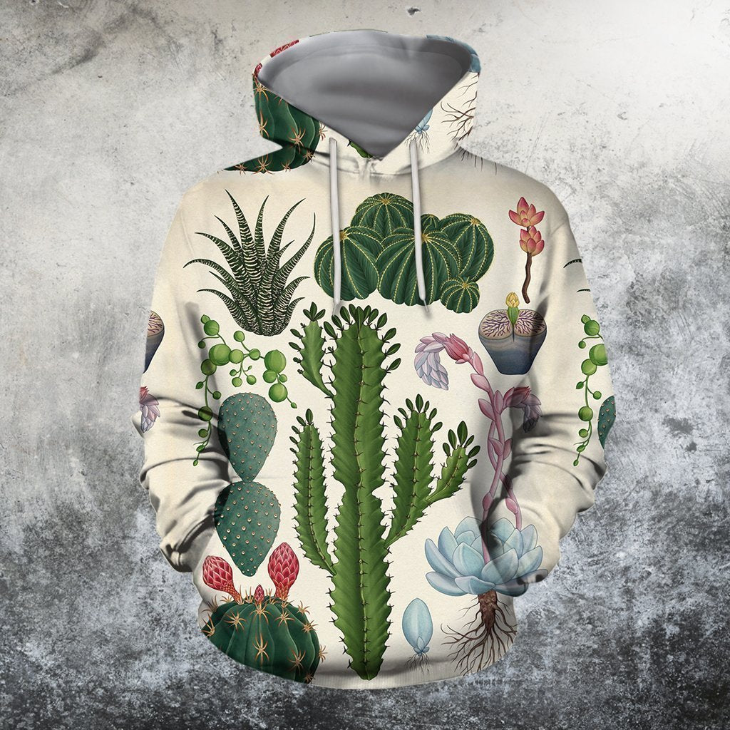 3D All Over Printed Many types of cactus-Apparel-NTH-Hoodie-S-Vibe Cosy™