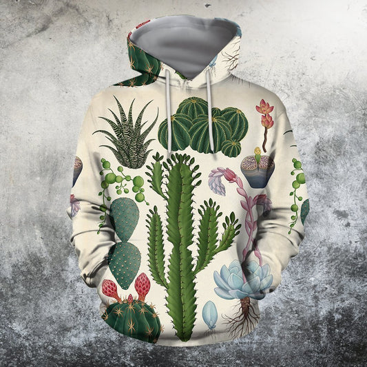 3D All Over Printed Many types of cactus-Apparel-NTH-Hoodie-S-Vibe Cosy™