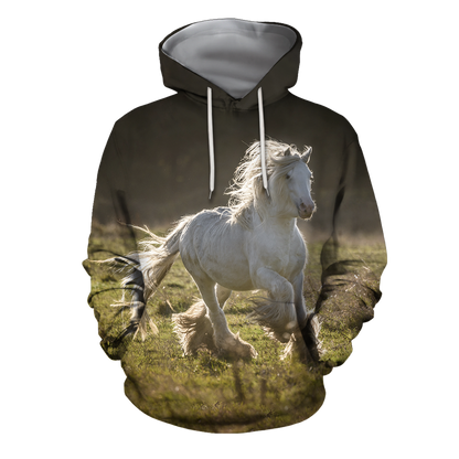 Beautiful White Horse Shirt - Winter Set for Men and Women JJ061203-Apparel-NNK-Hoodie-S-Vibe Cosy™