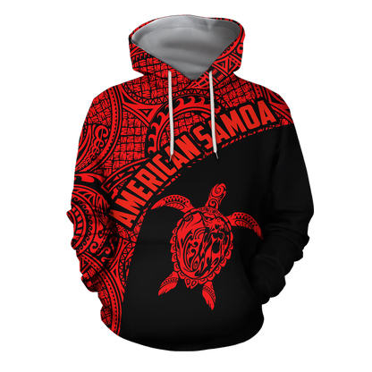 American Samoa Polynesian Hoodie - Red PL-Apparel-PL8386-Hoodie-S-Vibe Cosy™