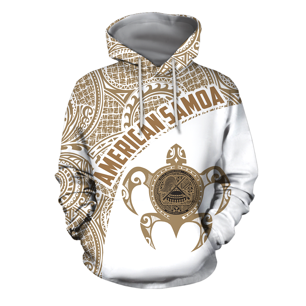 American Samoa Polynesian Hoodie - Golden & White H10-Apparel-Phaethon-Hoodie-S-Vibe Cosy™