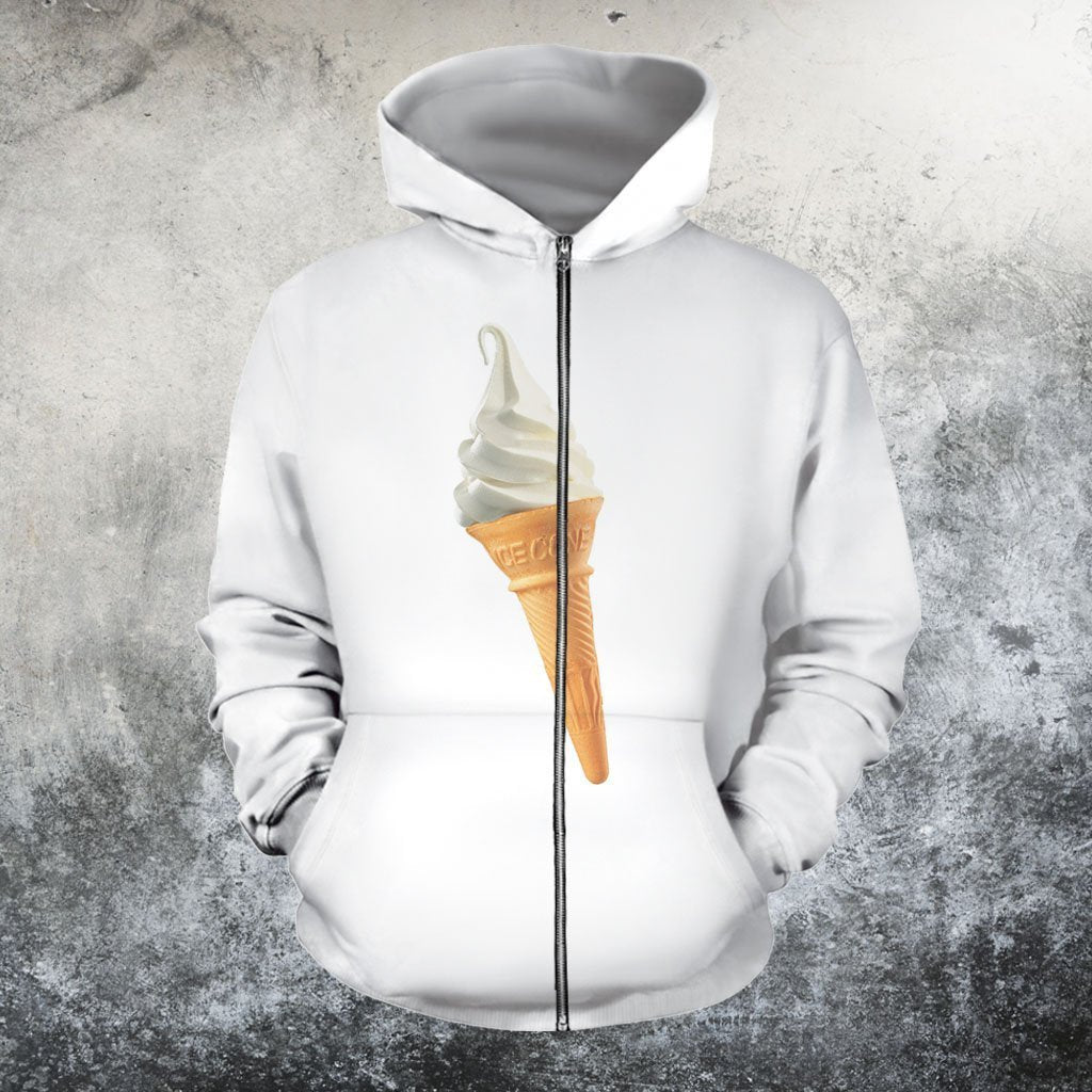 Ice cream Hoodie-Apparel-GP Art-Zipped Hoodie-S-Vibe Cosy™