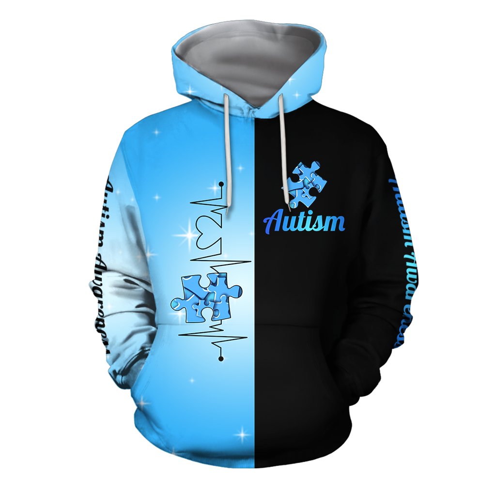 3D All Over Printed Shirts Autism Awareness JJ080201-Apparel-MP-Hoodie-S-Vibe Cosy™