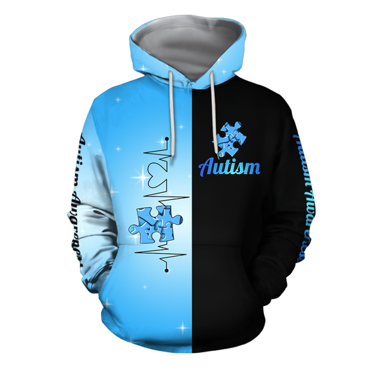 3D All Over Printed Shirts Autism Awareness JJ080201-Apparel-MP-Hoodie-S-Vibe Cosy™