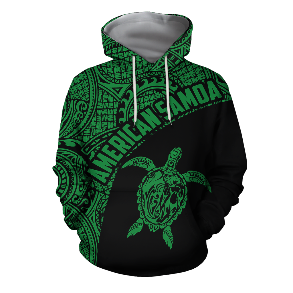 American Samoa Polynesian Hoodie - GREEN PL-Apparel-PL8386-Hoodie-S-Vibe Cosy™
