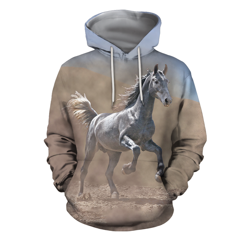 Beautiful White Horse Shirt - Winter Set for Men and Women JJ051211-Apparel-NNK-Hoodie-S-Vibe Cosy™