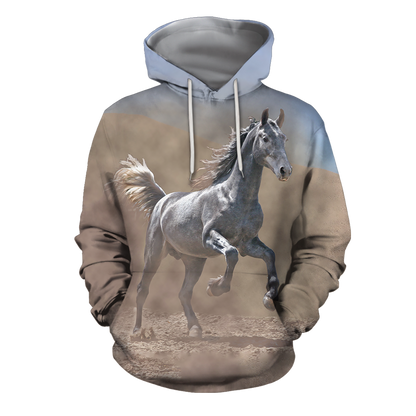 Beautiful White Horse Shirt - Winter Set for Men and Women JJ051211-Apparel-NNK-Hoodie-S-Vibe Cosy™