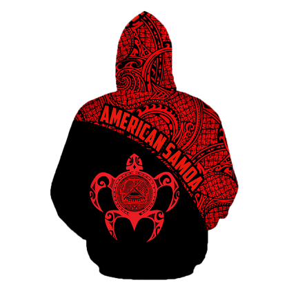 American Samoa Polynesian Hoodie - Red-Apparel-Phaethon-Hoodie-S-Vibe Cosy™