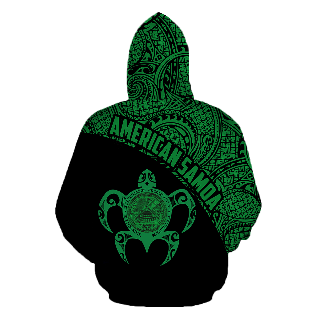 American Samoa Polynesian Hoodie - Green-Apparel-Phaethon-Hoodie-S-Vibe Cosy™