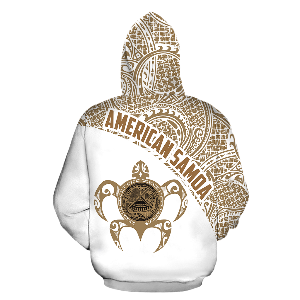 American Samoa Polynesian Hoodie - Golden & White H10-Apparel-Phaethon-Hoodie-S-Vibe Cosy™