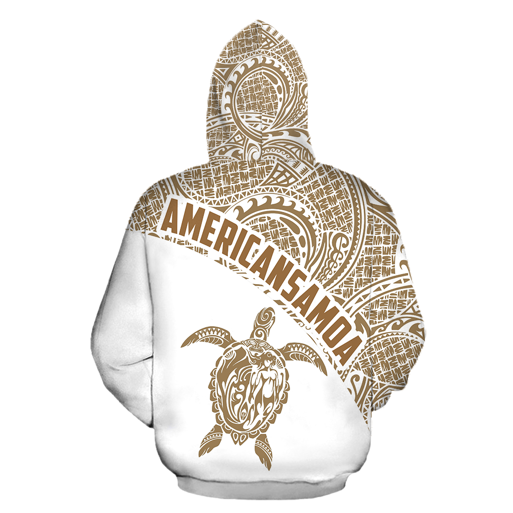 American Samoa Polynesian Hoodie - Golden & White-Apparel-Phaethon-Hoodie-S-Vibe Cosy™