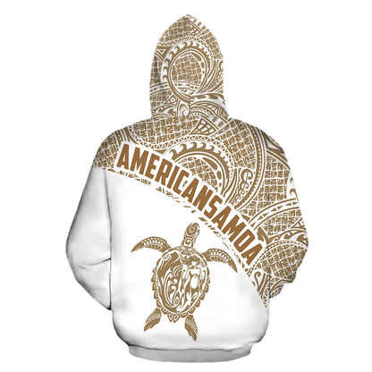 American Samoa Polynesian Hoodie - Golden & White-Apparel-Phaethon-Hoodie-S-Vibe Cosy™