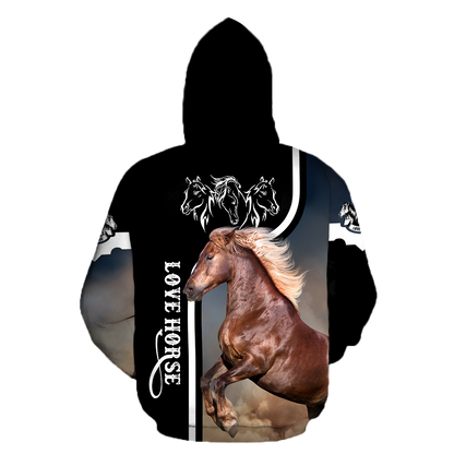 Beautiful Horse Shirt - Winter Set for Men and Women JJ101201-Apparel-NNK-Hoodie-S-Vibe Cosy™