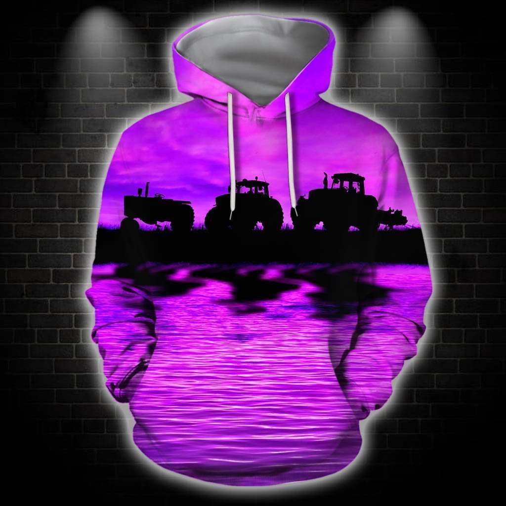 Beautiful Violet Tractor Hoodie-Apparel-HD09-Hoodie-S-Vibe Cosy™