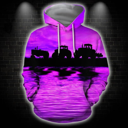 Beautiful Violet Tractor Hoodie-Apparel-HD09-Hoodie-S-Vibe Cosy™