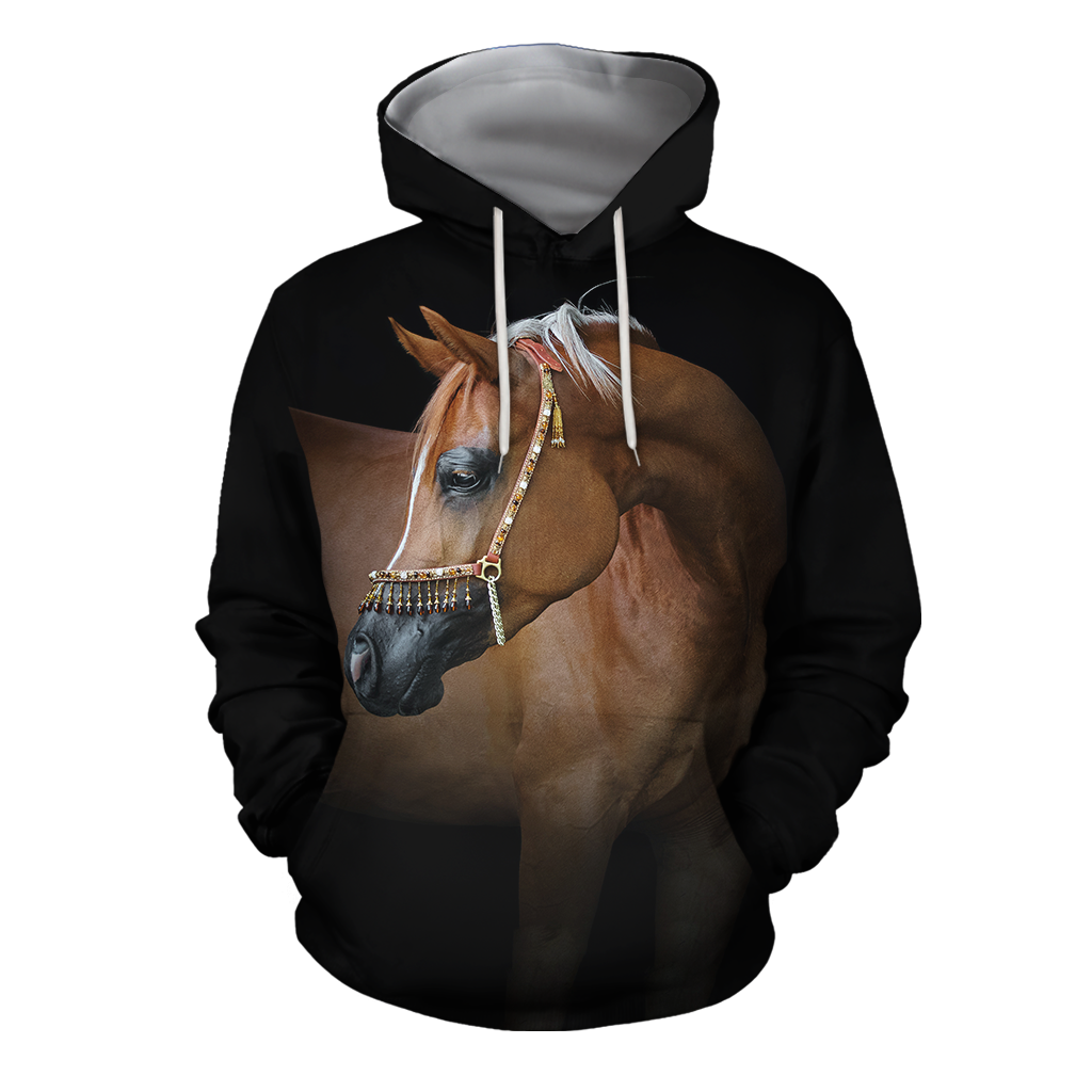 Beautiful Arabian Horse Shirt - Winter Set for Men and Women JJ061202-Apparel-NNK-Hoodie-S-Vibe Cosy™