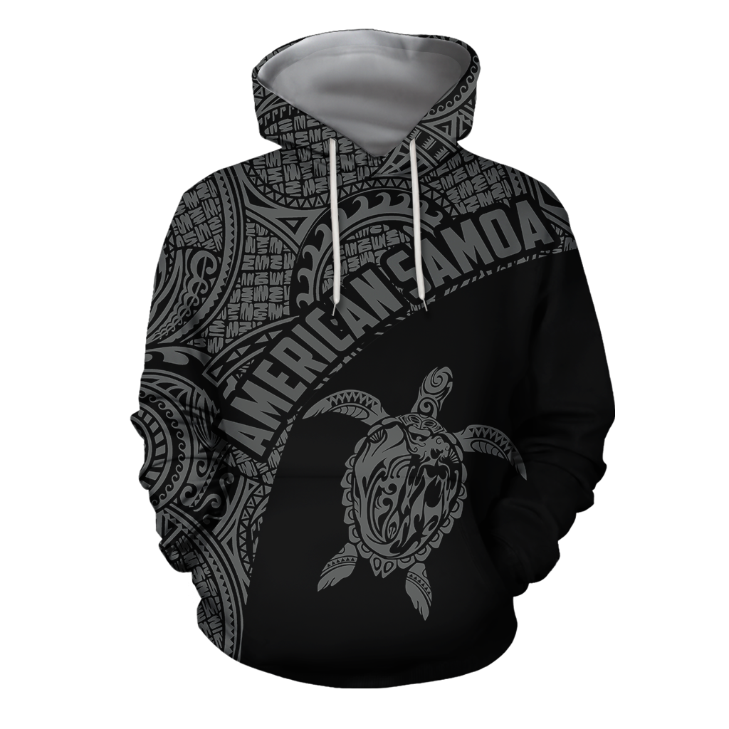 American Samoa Polynesian Hoodie -Gray-Apparel-Phaethon-Hoodie-S-Vibe Cosy™