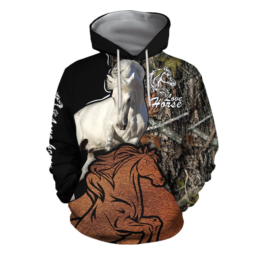 Beautiful Horse Shirt Muddy Design - Winter Set for Men and Women JJ101202-Apparel-NNK-Hoodie-S-Vibe Cosy™
