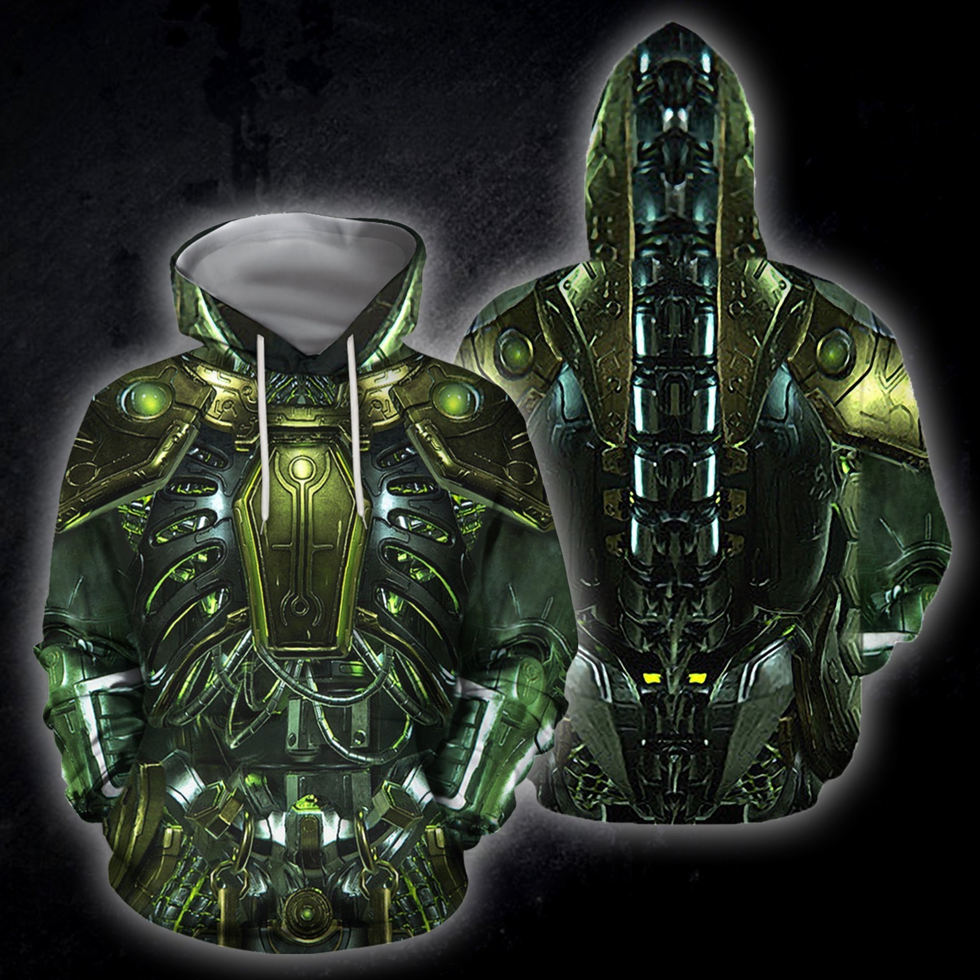 3D All Over Printed Necrons Cover-Apparel-HP Arts-Hoodie-S-Vibe Cosy™
