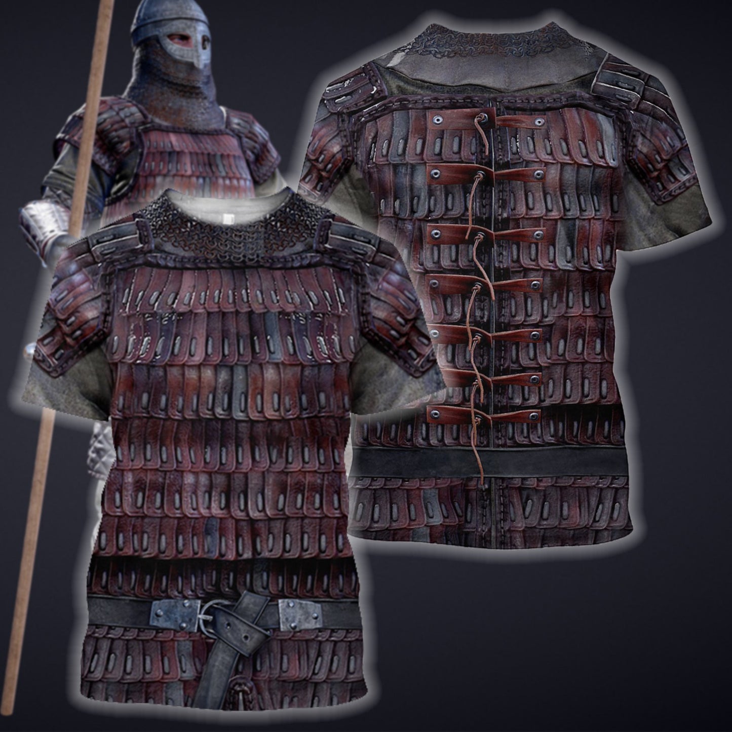 3D All Over Printed Vikings Armor Tops HP699-Apparel-HP Arts-T-Shirt-S-Vibe Cosy™