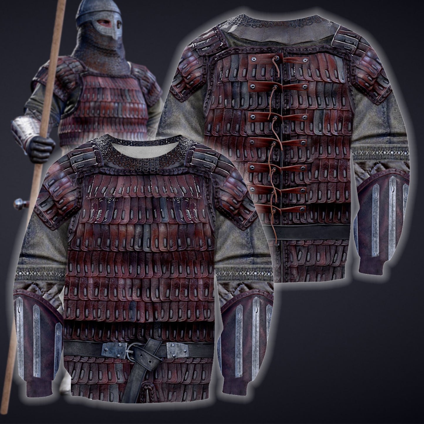 3D All Over Printed Vikings Armor Tops HP699-Apparel-HP Arts-Sweat Shirt-S-Vibe Cosy™