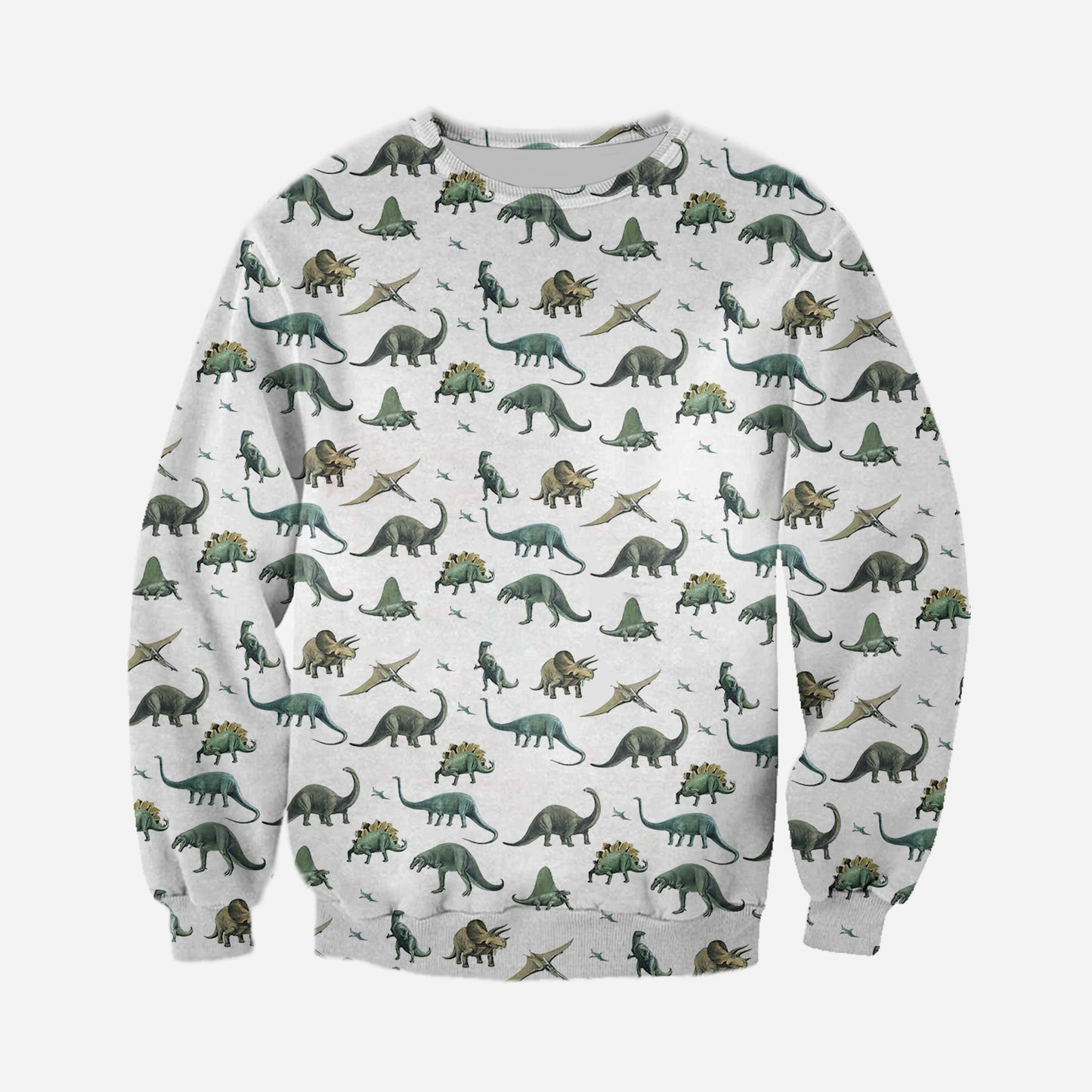 3D All Over Printed Dinosaur Montage Shirts and Shorts-3D All Over Printed Clothes-HP Arts-Long-sleeved Shirt-XS-Vibe Cosy™