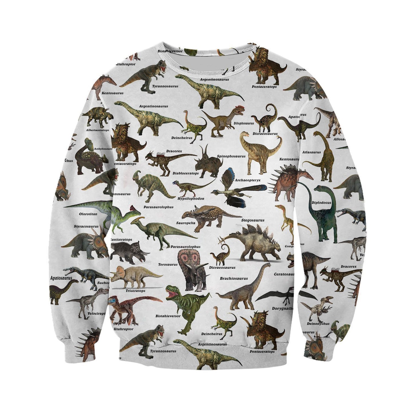 3D All Over Printed Cretaceous Dinosaurs Shirts and Shorts-3D All Over Printed Clothes-HP Arts-Long-sleeved Shirt-XS-Vibe Cosy™