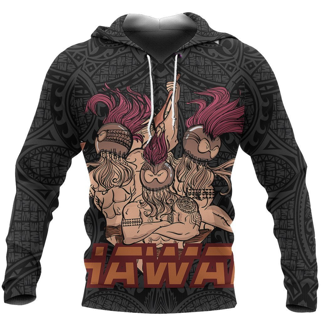 Hawaiian Warrior Guardian Hoodie - AH - J1-Apparel-Phaethon-Hoodie-S-Vibe Cosy™