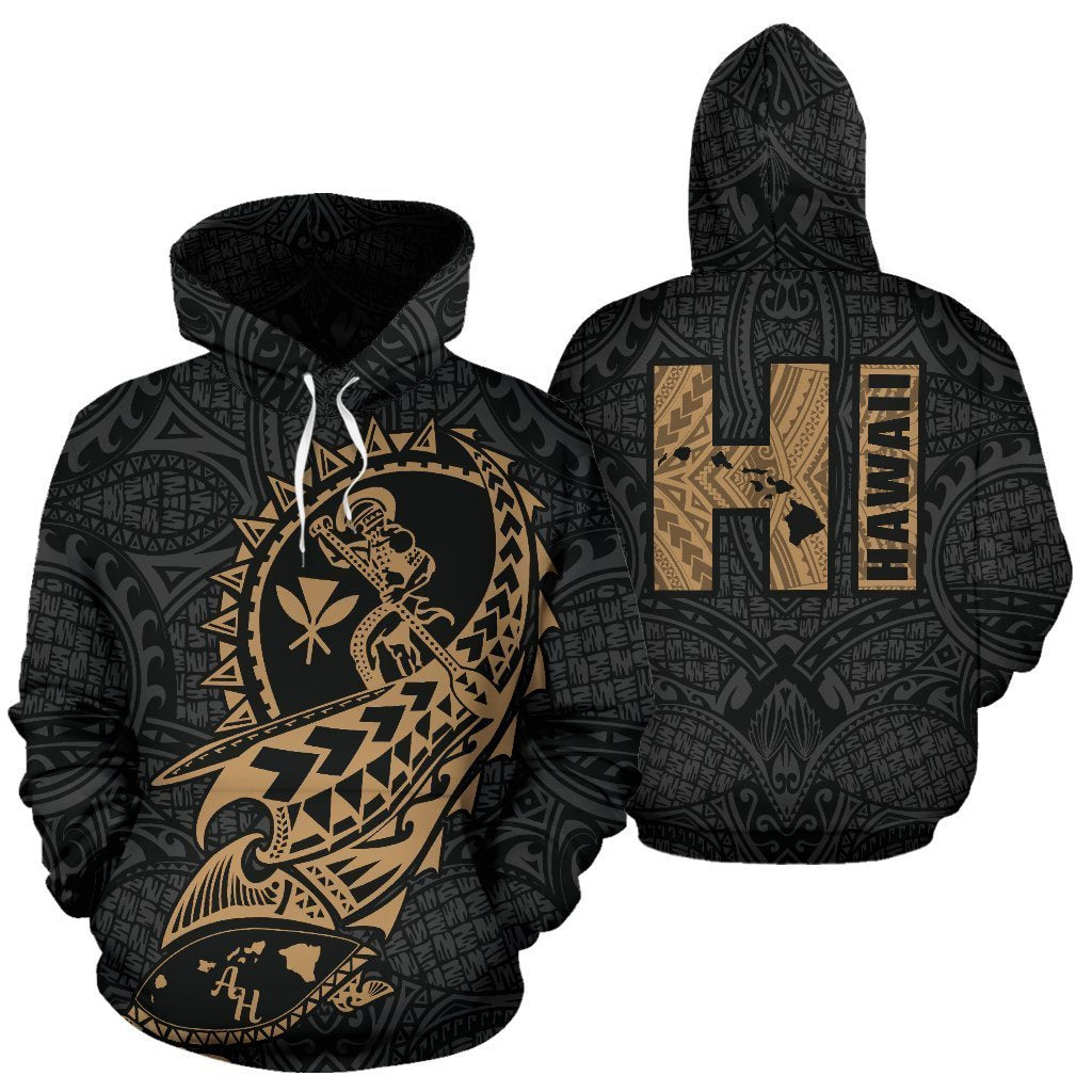 Hawaii Warrior Suffer Polynesian Hoodie - AH - J1-Apparel-Phaethon-Hoodie-S-Vibe Cosy™