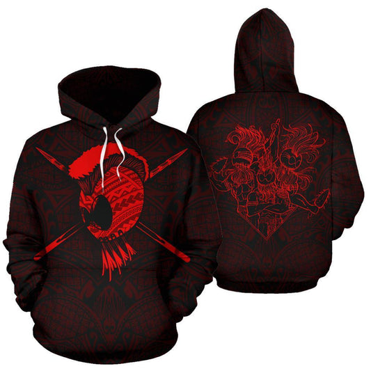 Hawaiian Ikaika Warrior Polynesian Hoodie - AH - J1-Apparel-Phaethon-Hoodie-S-Vibe Cosy™