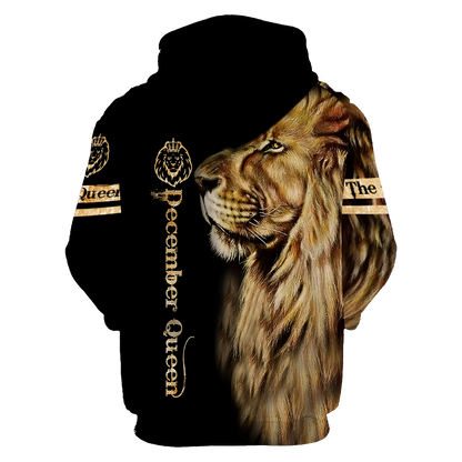 December Lion Queen 3D All Over Printed Shirt for Women