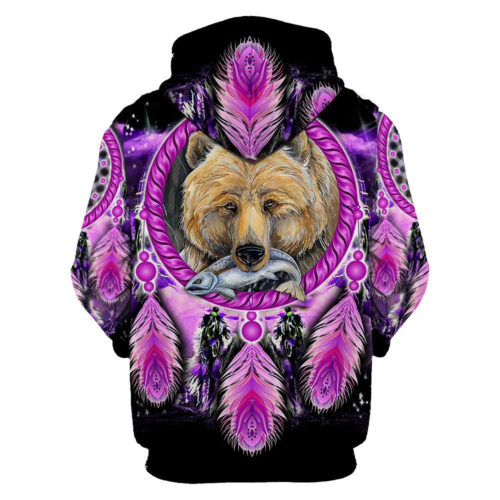 Native American Bear 3D All Over Printed Shirts JJ21052002-Apparel-MP-Hoodie-S-Vibe Cosy™
