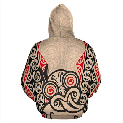 Hei Tiki With Maori Pattern Zip Hoodie HC2502-Apparel-Huyencass-Zipped Hoodie-S-Vibe Cosy™