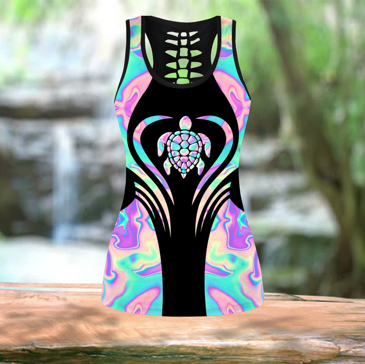 Turtle legging + hollow tank combo HAC110506-Apparel-HG-No legging-S-Vibe Cosy™