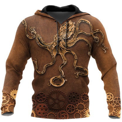 Octopus Steampunk Mechanic All Over Printed Hoodie For Men and Women DD11102001CL-NDD