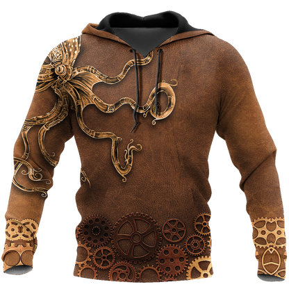 Octopus Steampunk Mechanic All Over Printed Hoodie For Men and Women DD11102002CL-NDD