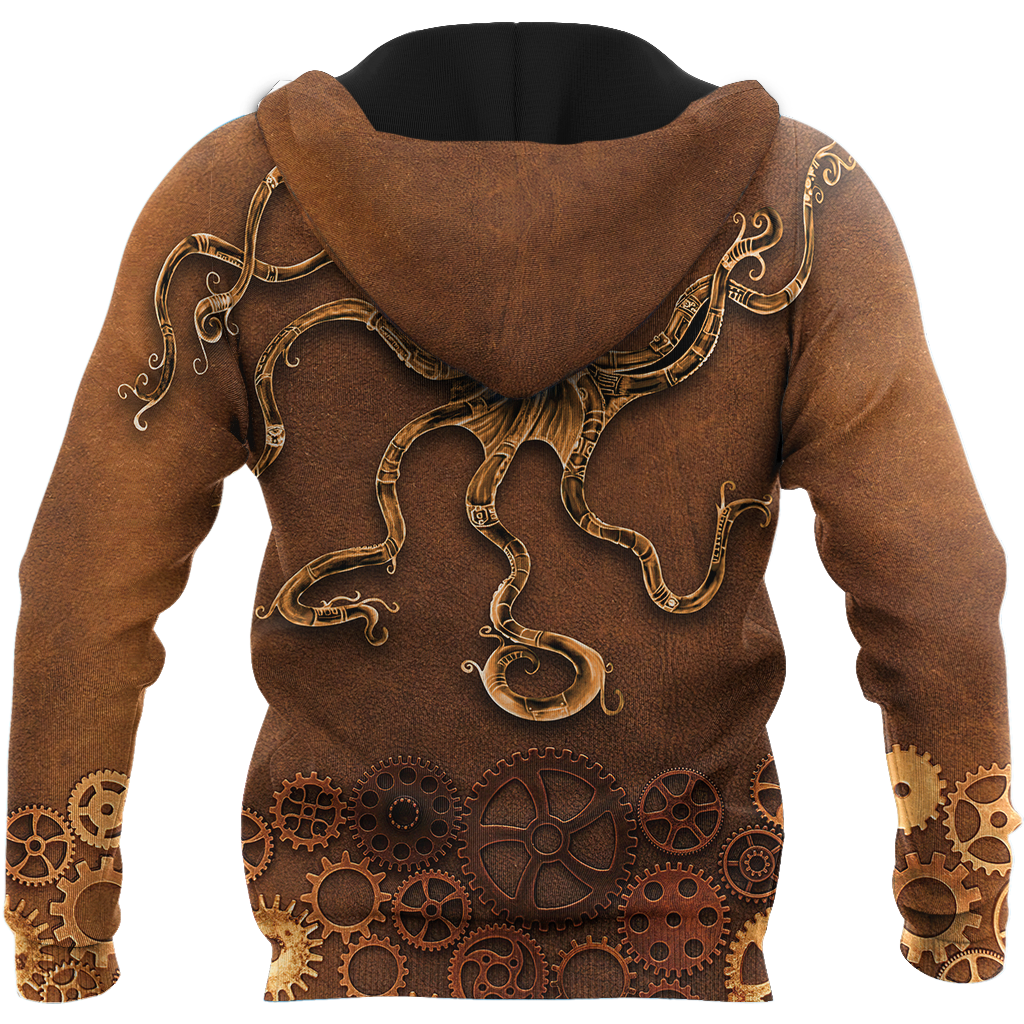 Octopus Steampunk Mechanic All Over Printed Hoodie For Men and Women DD11102001CL-NDD