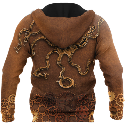 Octopus Steampunk Mechanic All Over Printed Hoodie For Men and Women DD11102001CL-NDD